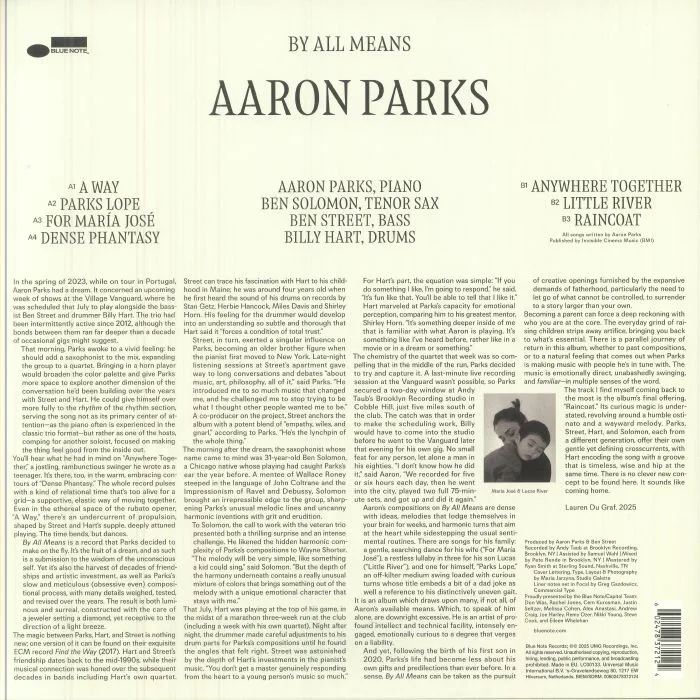 Обратная сторона обложки — Aaron PARKS — By All Means