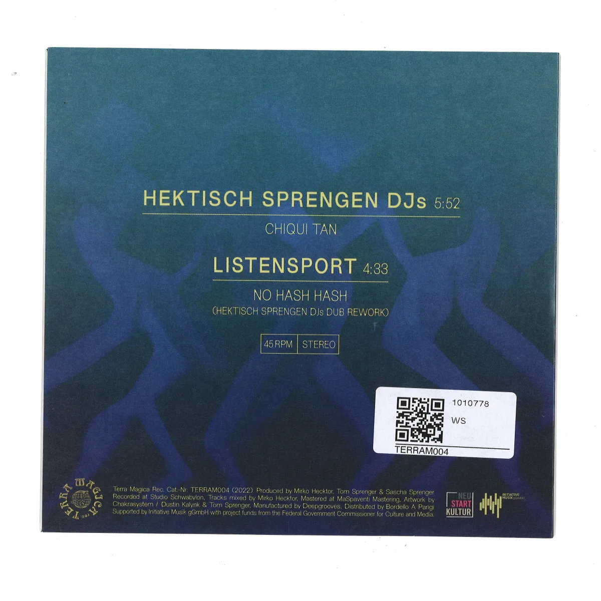 Back cover — Hektisch Sprengen Dj's — Chiqui Tan