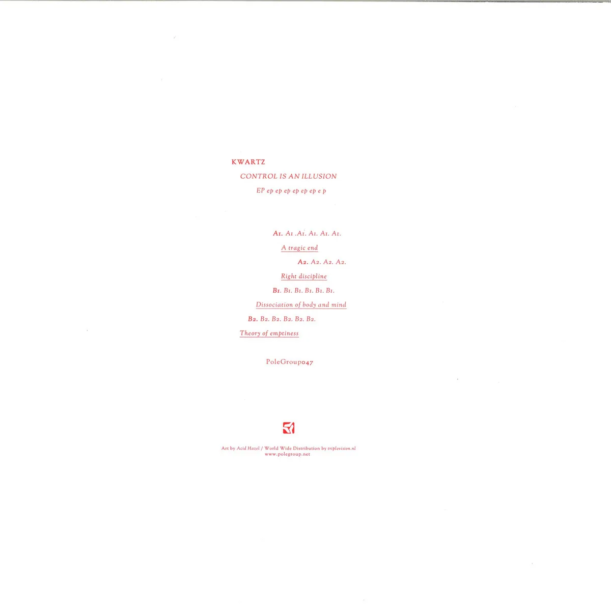 Back cover — Kwartz — Control Is An Illusion Ep