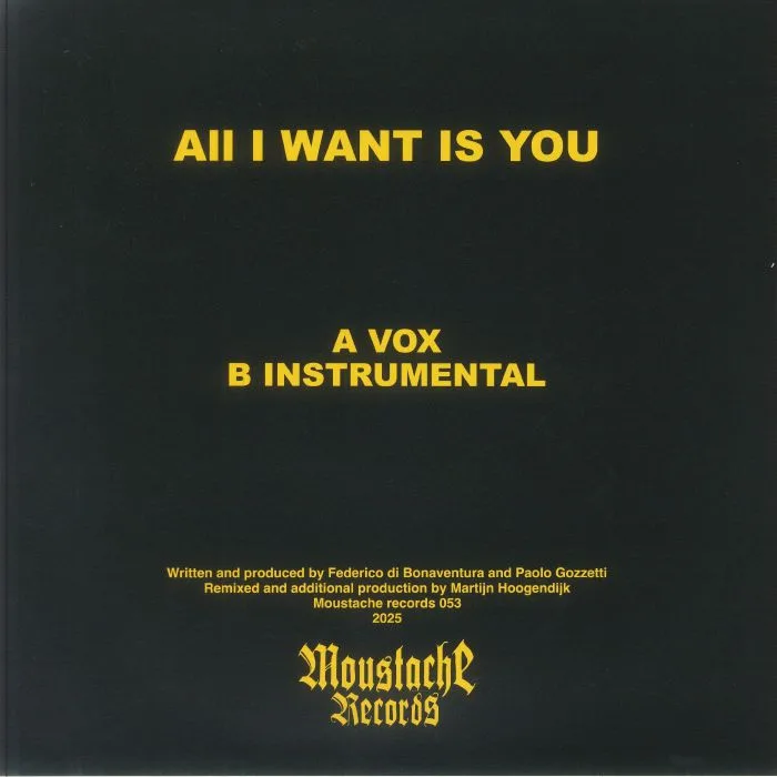 Back cover — ITALOCONNECTION vs TYRELL CORPORATION — All I Want Is You