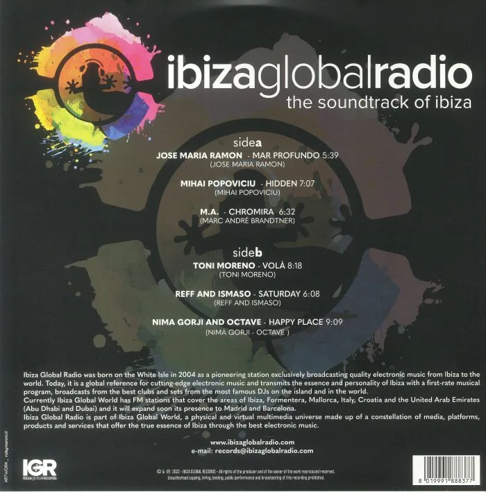 Back cover — VARIOUS — Ibiza Global Radio: The Soundtrack Of Ibiza