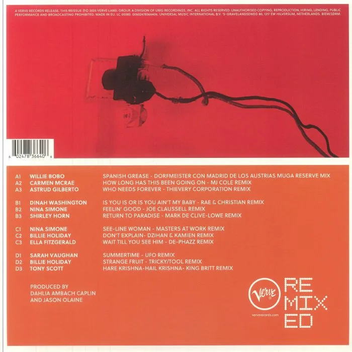 Back cover — VARIOUS — Verve: Remixed