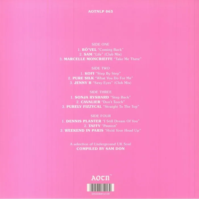 Back cover — Sam DON / VARIOUS — Just A Touch: Underground UK Soul Compiled By Sam Don