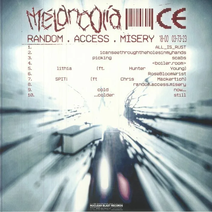 Обратная сторона обложки — MELANCOLIA — Random Access Misery