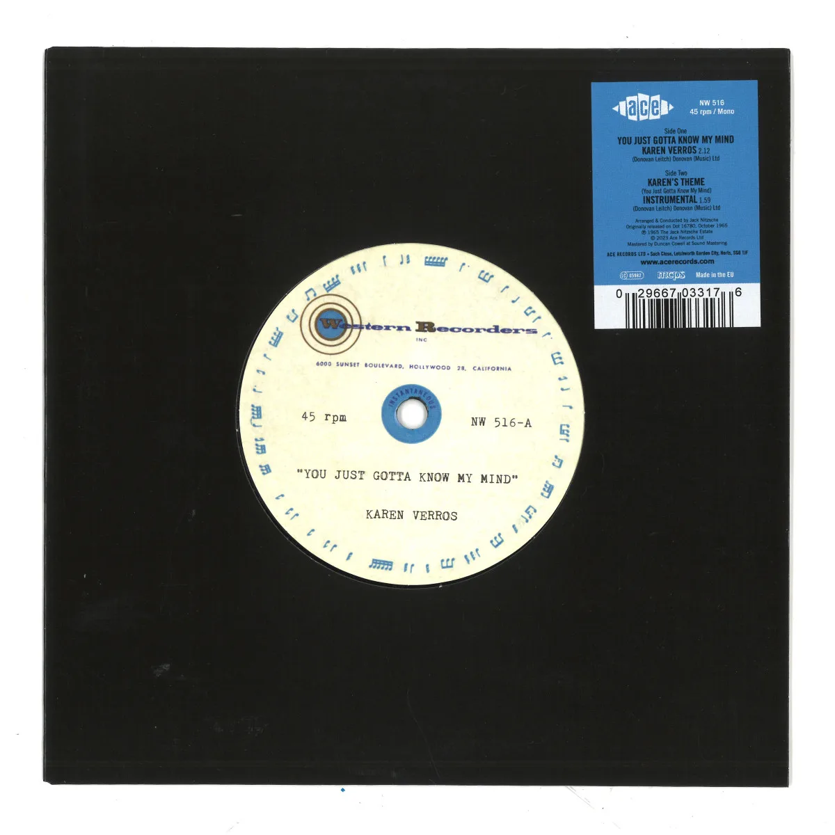 Karen Verros — YOU JUST GOTTA KNOW MY MIND / KAREN'S THEME