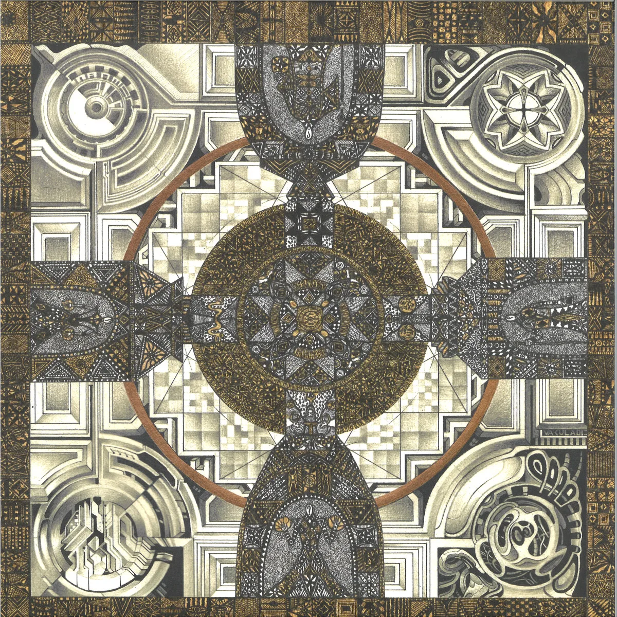 Лицевая сторона обложки — Vakula — 108 Mysteries LP 2x12"