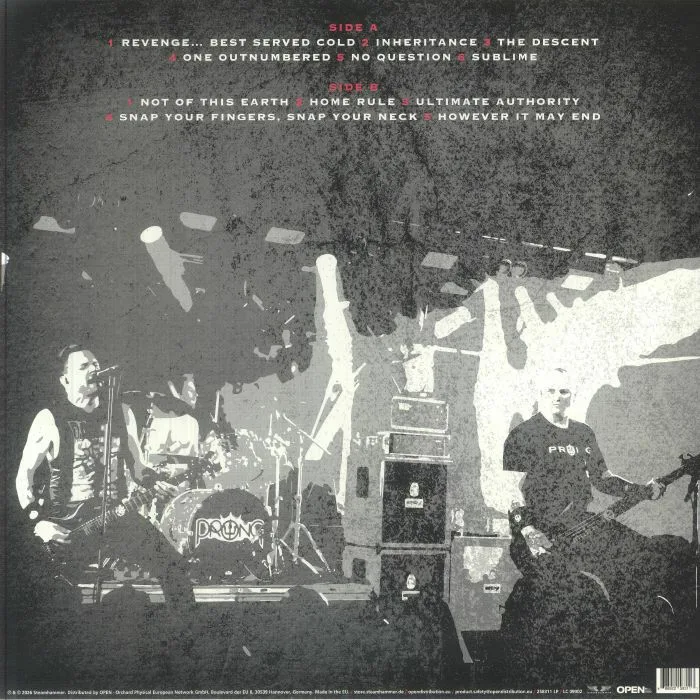 Back cover — PRONG — Live & Uncleansed (B-STOCK)