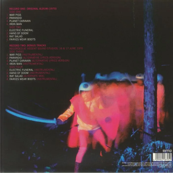 Back cover — BLACK SABBATH — Paranoid (Deluxe Edition)