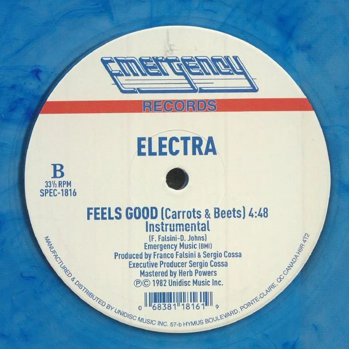 Обратная сторона обложки — ELECTRA feat TARA BUTLER — Feels Good (Carrots & Beets)