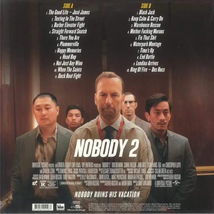 Обратная сторона обложки — Dominic LEWIS — Nobody 2 (Soundtrack)