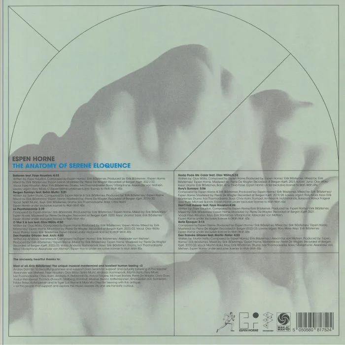 Обратная сторона обложки — Espen HORNE — The Anatomy Of Serene Eloquence