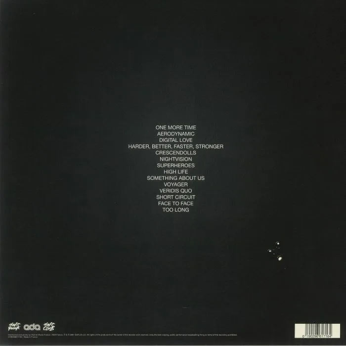 Обратная сторона обложки — DAFT PUNK — Discovery (reissue) (B-STOCK)