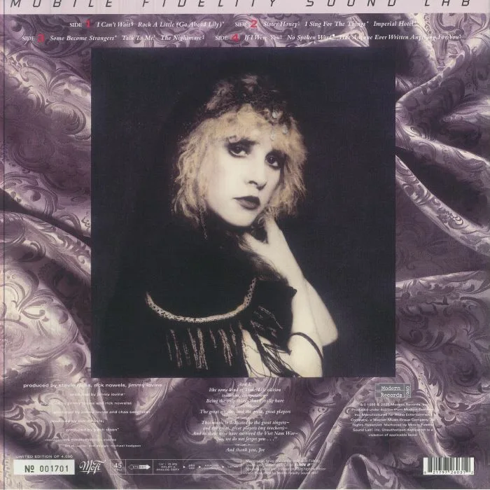 Back cover — Stevie NICKS — Rock A Little