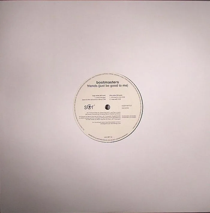 Back cover — BOOTMASTERS — Friends (Just Be Good To Me)