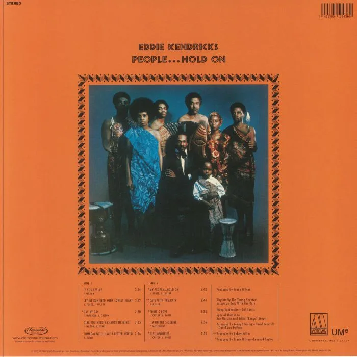 Обратная сторона обложки — Eddie KENDRICKS — People Hold On