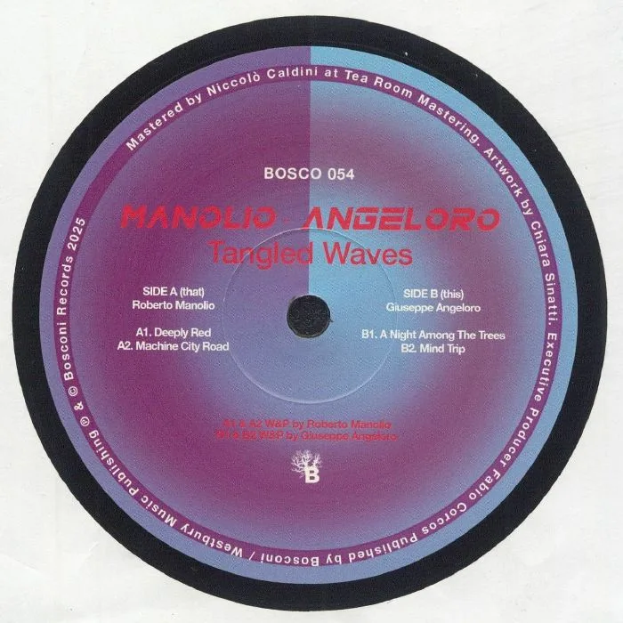 Back cover — Roberto MANOLIO / GIUSEPPE ANGELORO — Tangled Waves EP