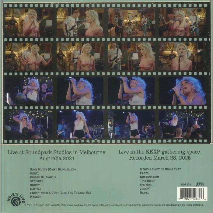 Back cover — AMYL & THE SNIFFERS — The Full Experience Soundpark Studios AU 2021 / KEXP US 2025