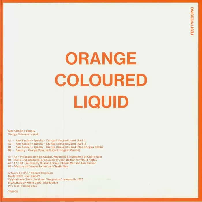 Back cover — Alex KASSIAN / SPOOKY — Orange Coloured Liquid
