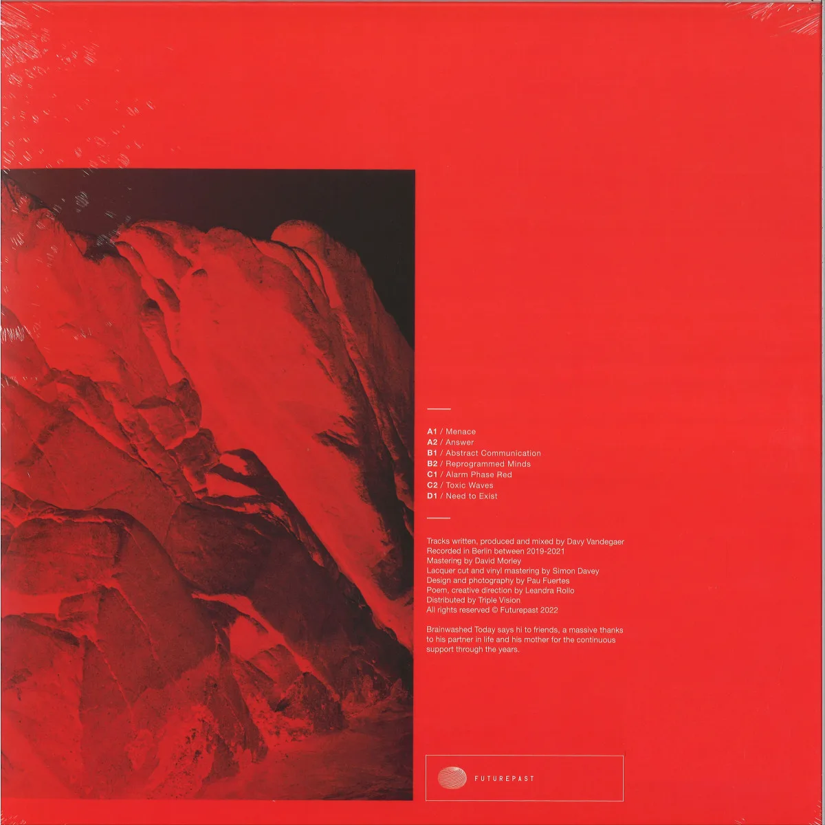 Back cover — Brainwashed Today — Alarm Phase Red 2x12"