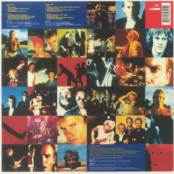 Обратная сторона обложки — The POLICE — Greatest Hits