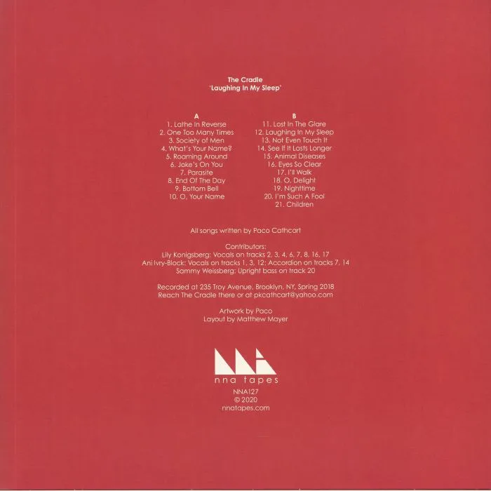Back cover — The CRADLE — Laughing In My Sleep