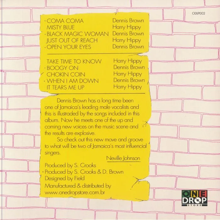 Back cover — Dennis BROWN / HARRY HIPPY — Dennis Brown Meets Harry Hippy