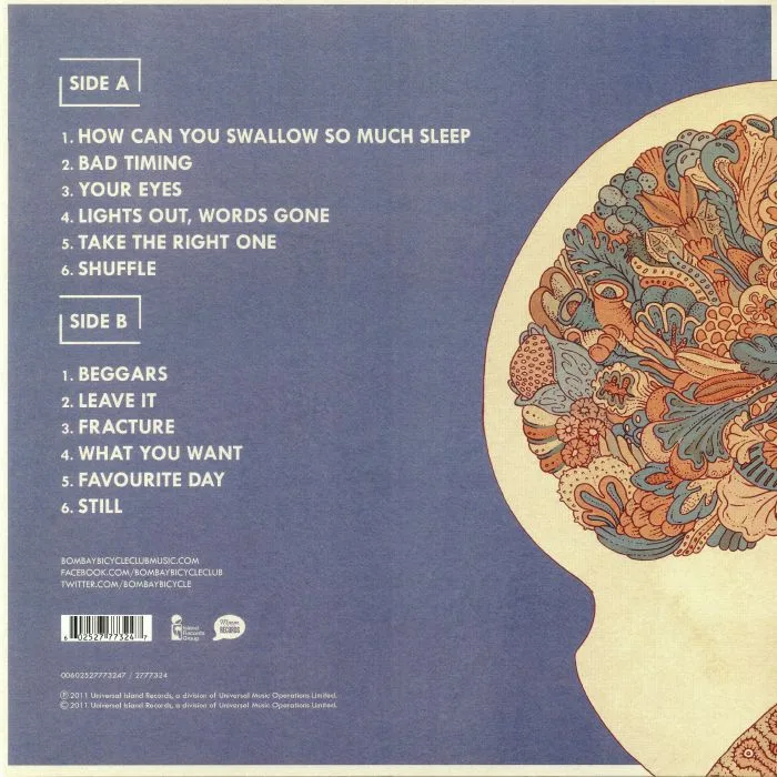 Back cover — BOMBAY BICYCLE CLUB — A Different Kind Of Fix