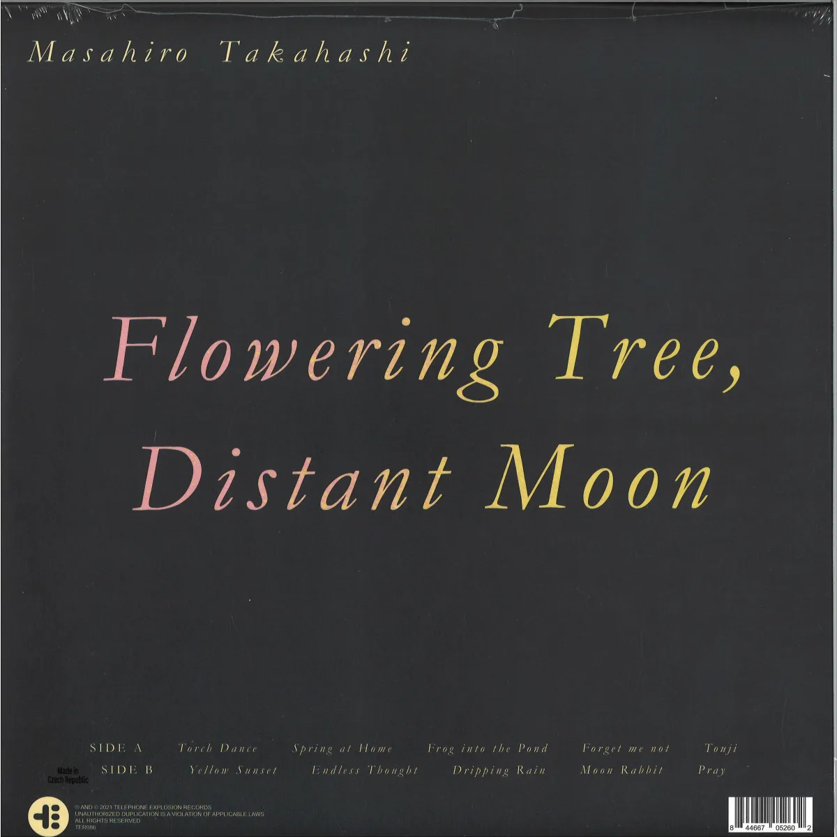 Обратная сторона обложки — Masahiro Takahashi — FLOWERING TREE, DISTANT MOON