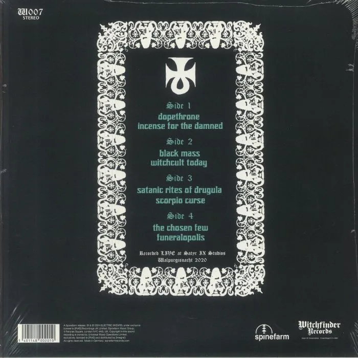 Обратная сторона обложки — ELECTRIC WIZARD — Black Magic Rituals & Perversions Vol 1