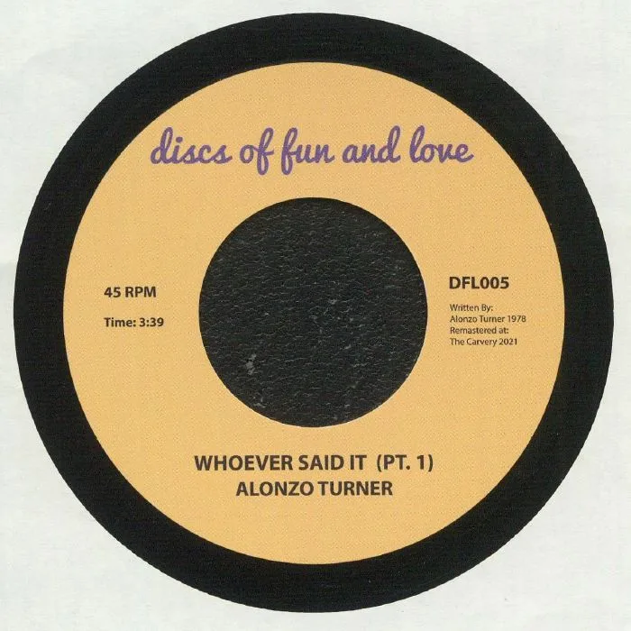 Лицевая сторона обложки — Alonzo TURNER — Whoever Said It