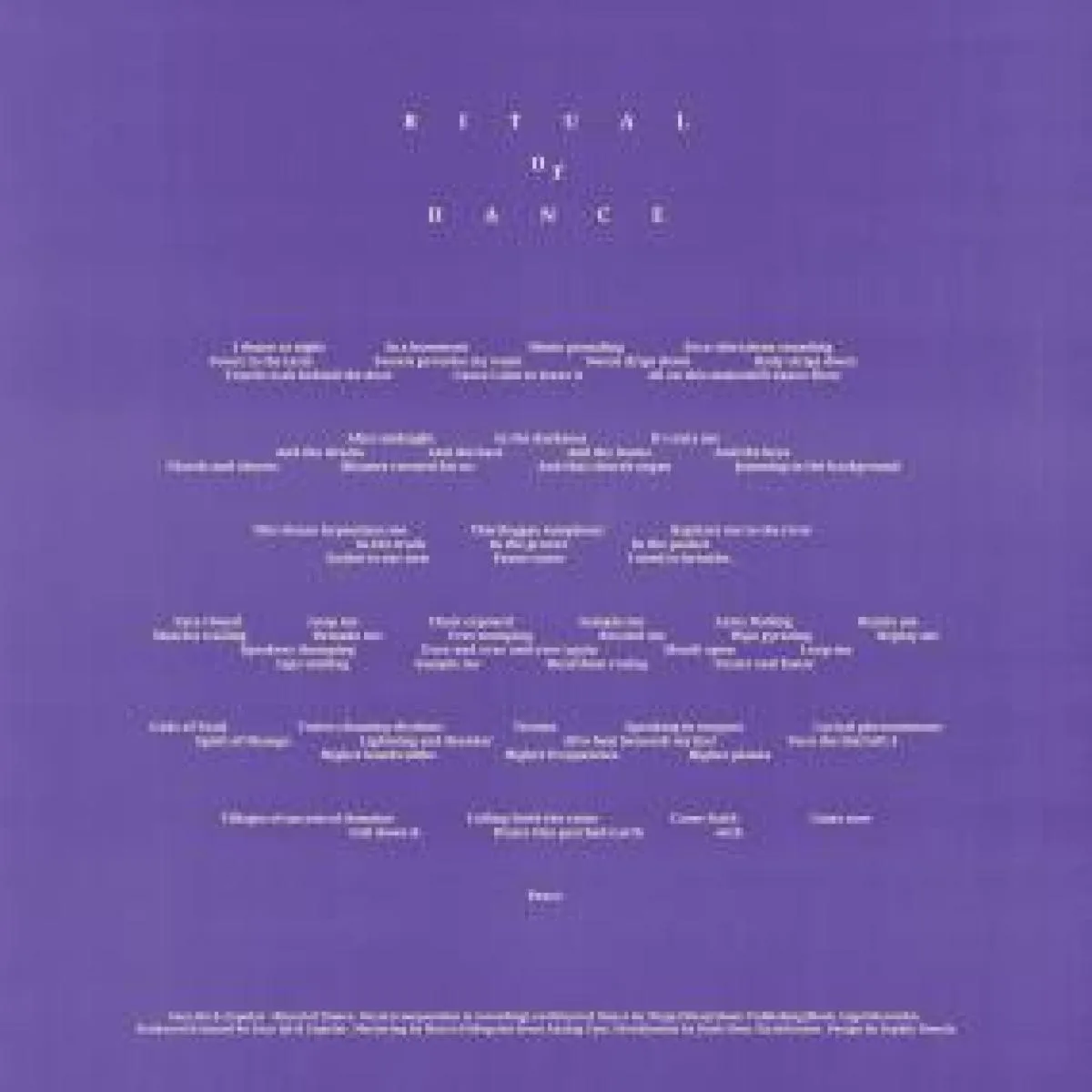 Back cover — SUZE IJÓ & ZOPELAR — RITUAL OF DANCE