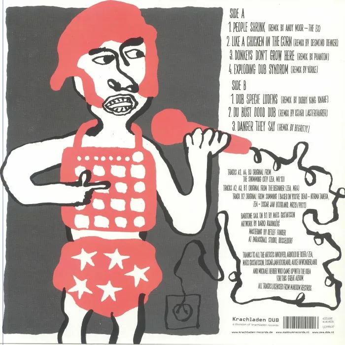 Back cover — ZEA — Wat Ik Dacht Toen Ik Lag: The Dub Remix Album