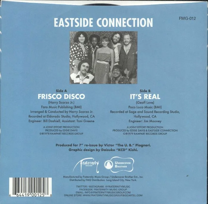 Back cover — EASTSIDE CONNECTION — Frisco Disco (reissue)