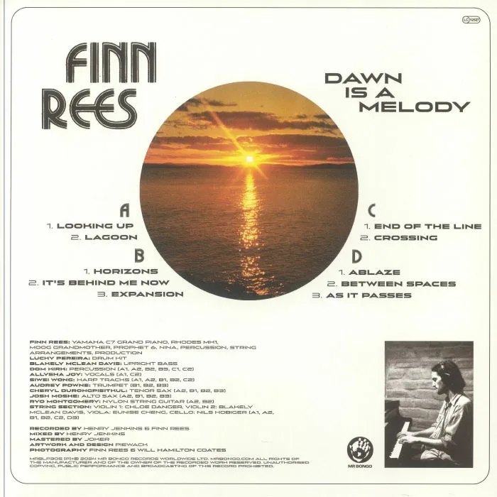 Обратная сторона обложки — Finn REES — Dawn Is A Melody