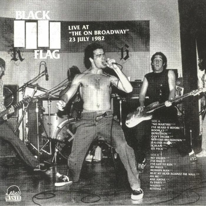 Обратная сторона обложки — BLACK FLAG — Live At The On Broadway 23 July 1982