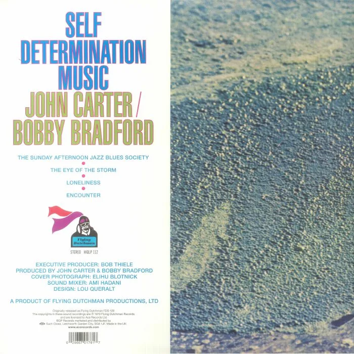 Back cover — John CARTER / BOBBY BRADFORD — Self Determination Music (reissue)