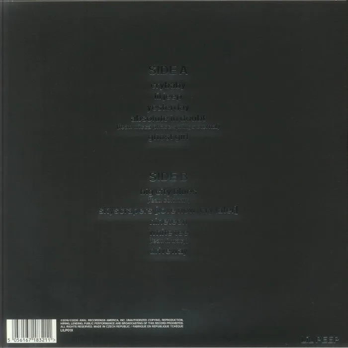 Back cover — LIL PEEP — Crybaby (10th Anniversary Edition) (Record Store Day RSD 2026)