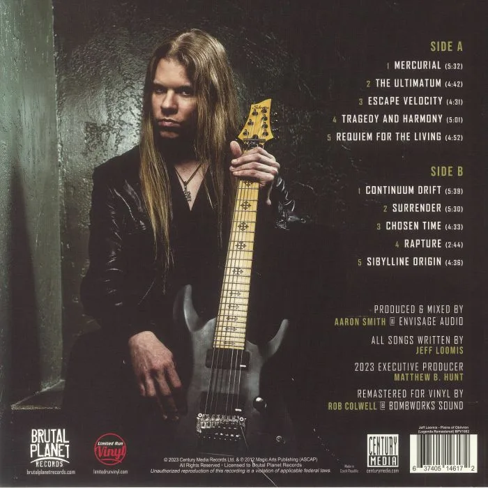 Обратная сторона обложки — Jeff LOOMIS — Plains Of Oblivion