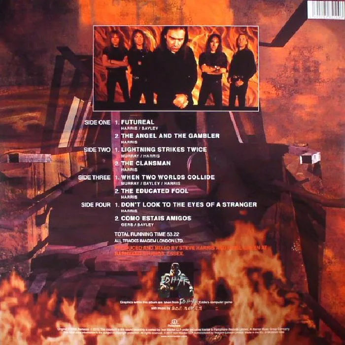 Back cover — IRON MAIDEN — Virtual XI (reissue)
