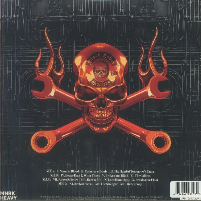 Back cover — BLACK LABEL SOCIETY — Engines Of Demolition