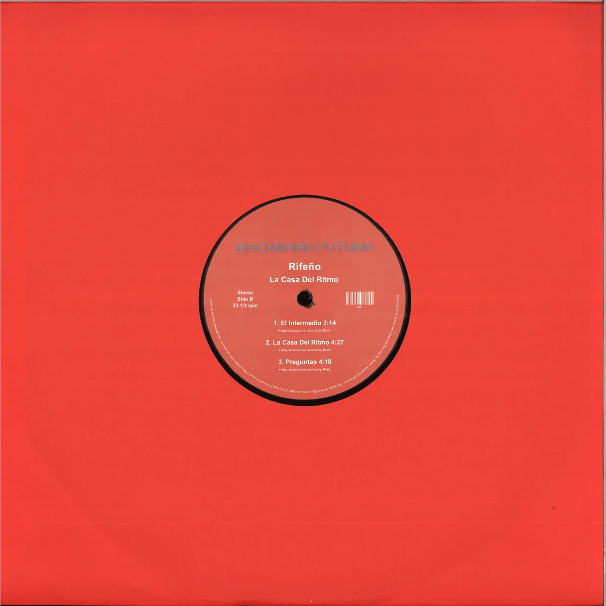 Back cover — Rifeño — La Casa Del Ritmo EP