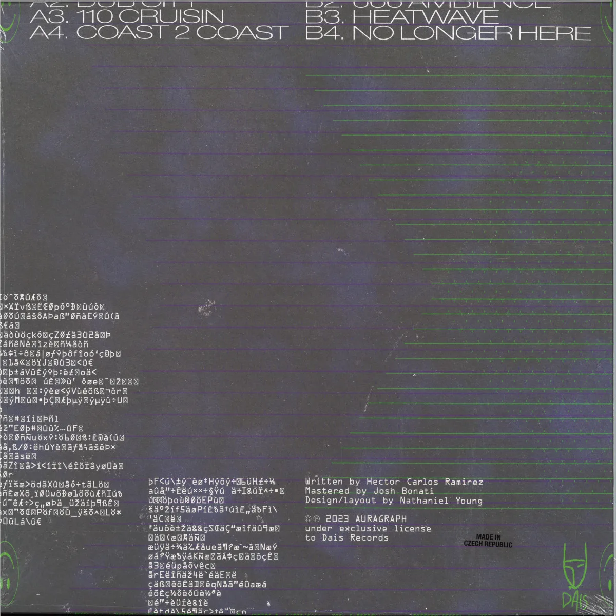 Обратная сторона обложки — Auragraph — NEW STANDARD LP