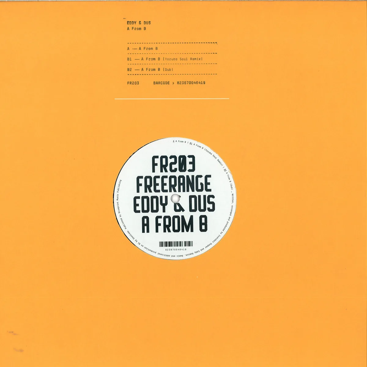 Back cover — Eddy&Dus — A From B Ep