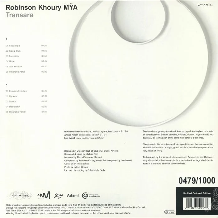 Back cover — ROBINSON KHOURY MYA — Transara