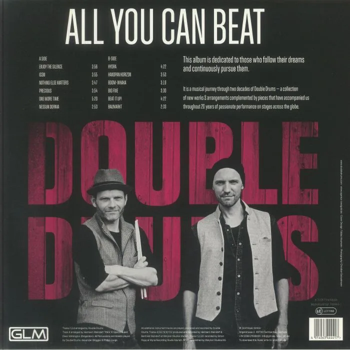 Back cover — DOUBLE DRUMS — All You Can Beat