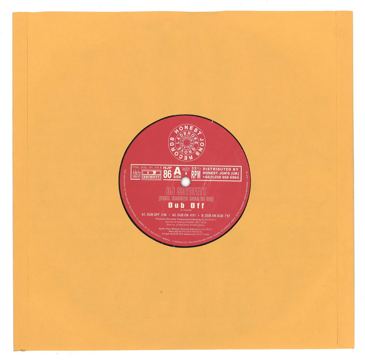 Back cover — Dj Sotofett — Dub Off