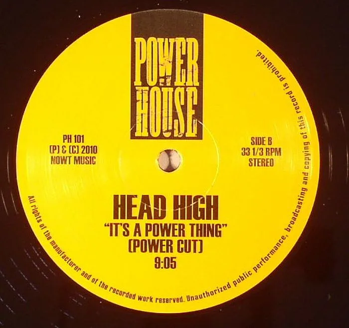Back cover — HEAD HIGH aka SHED — It's A Love Thing (Piano Invasion)