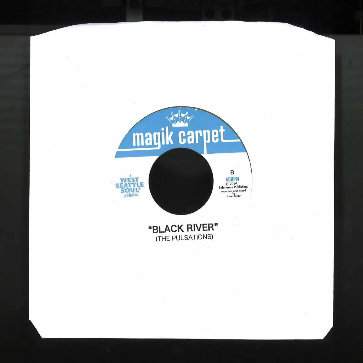 Обратная сторона обложки — West Seattle Soul/The Pulsations — Soul Makossa b/w Black River Crisis
