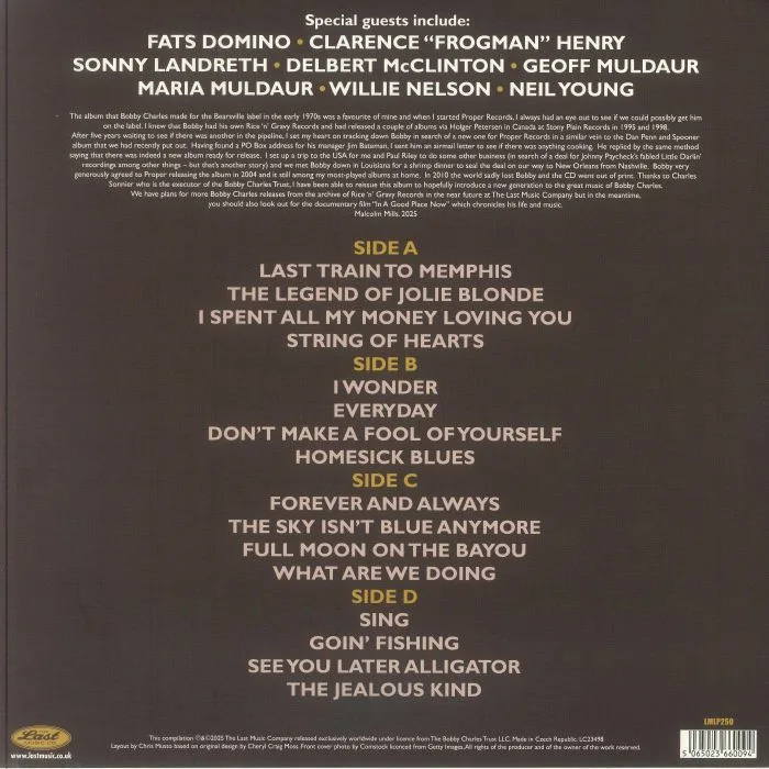 Back cover — Bobby CHARLES — Last Train To Memphis