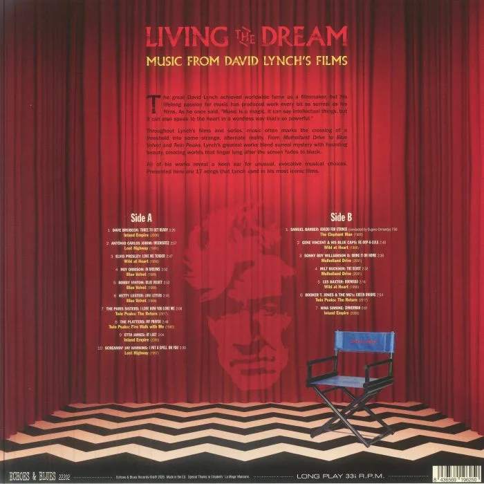 Обратная сторона обложки — VARIOUS — Living The Dream: Music From The Films Of David Lynch